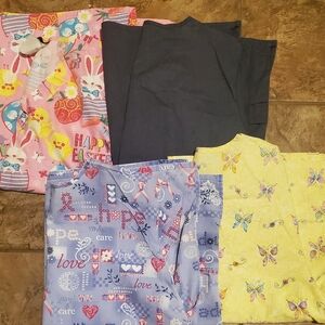 Womens Set 4 Scrub Tops 2xl